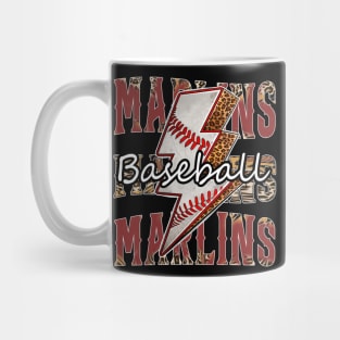 Graphic Baseball Marlins Proud Name Team Vintage Mug